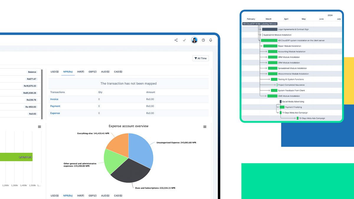 Bookkeeping + Gantt Chart