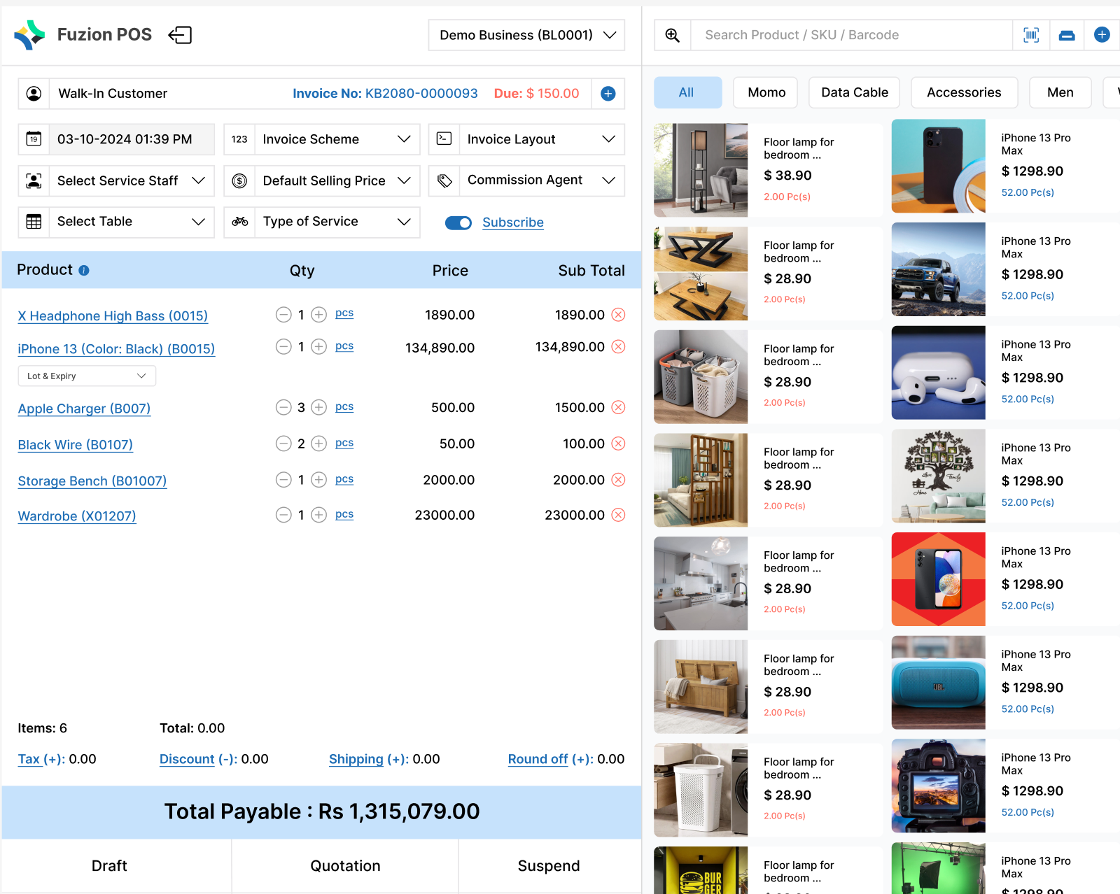 Manage your daily counter transactions